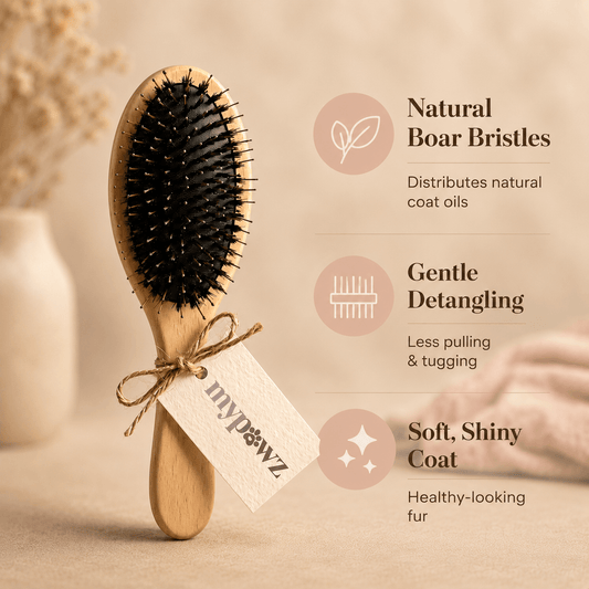 mypawz™ CalmCoat Boar Bristle Brush
